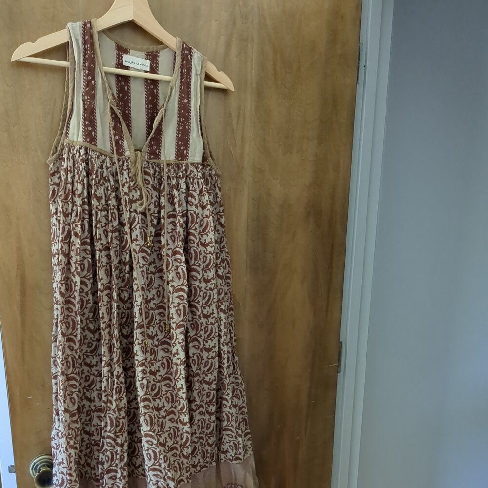 XS Daughters of India Aahna Dress in Walnut with Minor Repair